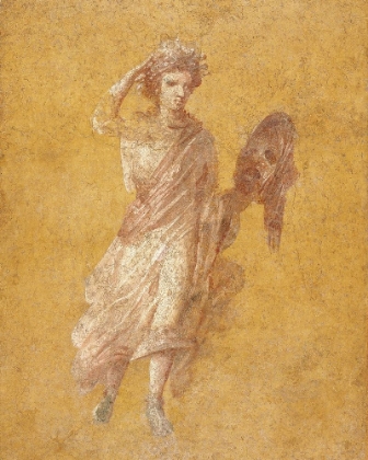 Picture of FRAGMENT OF A YELLOW FRESCO PANEL WITH MUSE