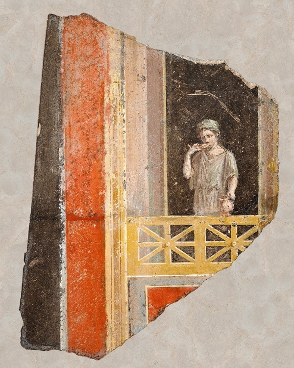 Picture of FRESCO FRAGMENT:  WOMAN ON A BALCONY