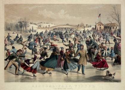Picture of CENTRAL-PARK, WINTER - THE SKATING POND,  NEW YORK, 1862
