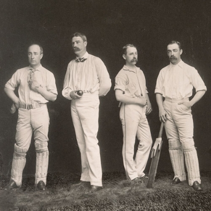 Picture of CRICKET PLAYERS, UNIDENTIFIED GROUP OF FOUR