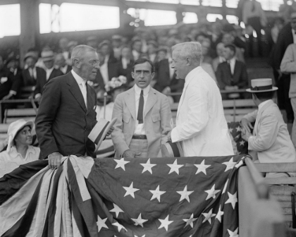 Picture of PRESIDENT WOODROW WILSON AT A BASEBALL GAME