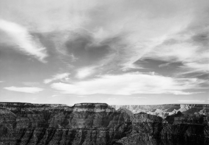 Picture of CANYON EDGE, LOW HORIZON, CLOUDED SKY, GRAND CANYON NATIONAL PARK, ARIZONA, 1941