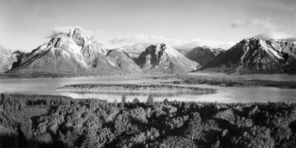 Picture of MT. MORAN AND JACKSON LAKE FROM SIGNAL HILL, GRAND TETON NATIONAL PARK, WYOMING, 1941