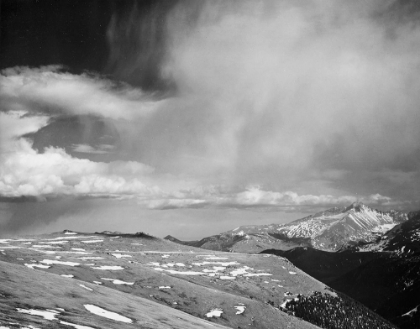 Picture of MOUNTAIN TOPS, LOW HORIZEN, LOW HANGING CLOUDS,  IN ROCKY MOUNTAIN NATIONAL PARK, COLORADO, CA. 1941