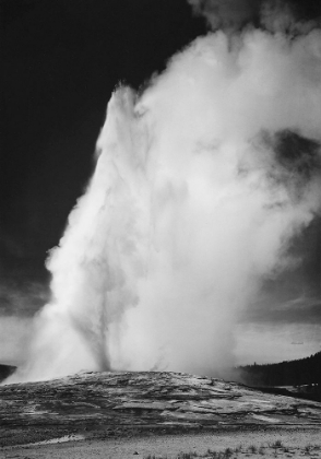 Picture of PHOTOGRAPH OF OLD FAITHFUL GEYSER ERUPTING IN YELLOWSTONE NATIONAL PARK, CA. 1941-1942