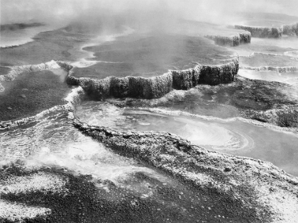 Picture of AERIAL VIEW OF JUPITER TERRACE, YELLOWSTONE NATIONAL PARK, WYOMING CA. 1941-1942