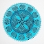 Picture of BLUE PRESSED GLASS PLATE