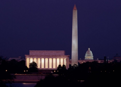Picture of OUR TREASURED MONUMENTS AT NIGHT, WASHINGTON D.C.