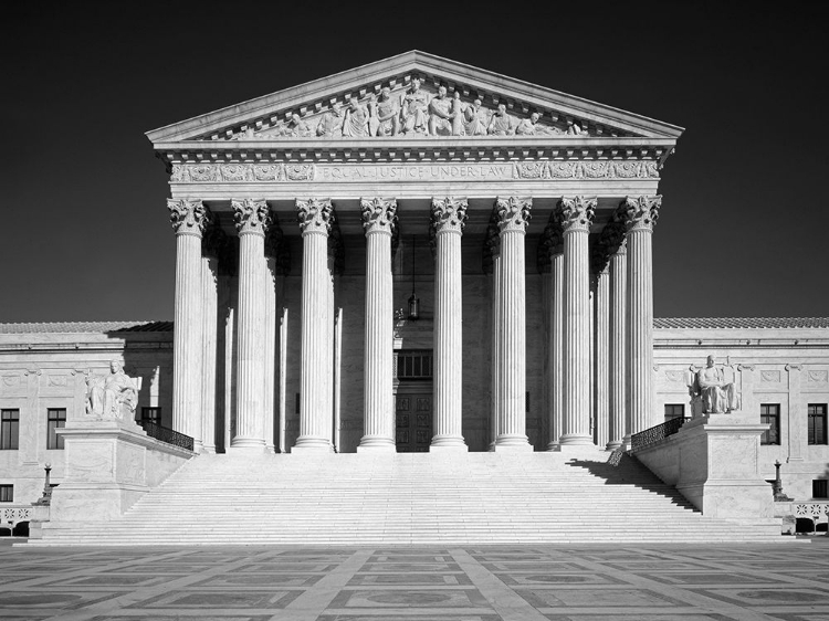 Picture of U.S. SUPREME COURT BUILDING, WASHINGTON, D.C. - BLACK AND WHITE VARIANT