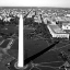 Picture of AERIAL VIEW OF THE WASHINGTON MONUMENT, WASHINGTON, D.C. - BLACK AND WHITE VARIANT