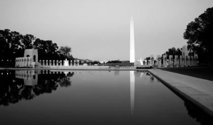 Picture of REFLECTING POOL ON THE NATIONAL MALL WITH THE WASHINGTON MONUMENT REFLECTED, WASHINGTON, D.C. - BLAC
