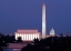 Picture of OUR TREASURED MONUMENTS AT NIGHT, WASHINGTON D.C. - VINTAGE STYLE PHOTO TINT VARIANT