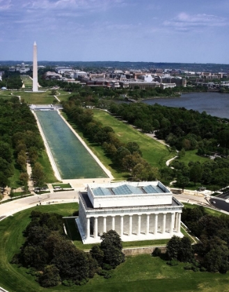 Picture of NATIONAL MALL, LINCOLN MEMORIAL AND WASHINGTON MONUMENT, WASHINGTON D.C. - VINTAGE STYLE PHOTO TINT 