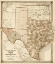Picture of COUNTY MAP OF TEXAS, AND INDIAN TERRITORY, 1874 - DECORATIVE SEPIA