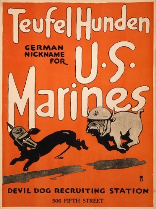 Picture of TEUFEL HUNDEN, GERMAN NICKNAME FOR U.S. MARINES, 1917