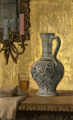 Picture of PITCHER AND A GLASS ON A TABLE