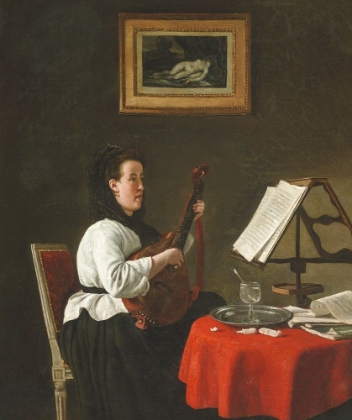 Picture of YOUNG WOMAN WITH A MANDOLIN, PORTRAIT OF LOUISON KOHLER