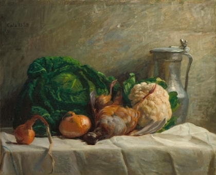 Picture of STILL LIFE WITH VEGETABLES, PARTRIDGE, AND A JUG