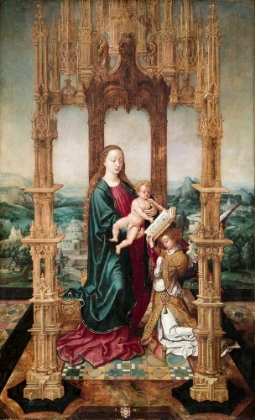 Picture of VIRGIN AND CHILD UNDER A CANOPY