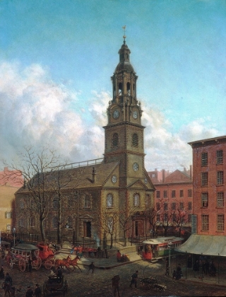 Picture of THE NORTH DUTCH CHURCH, FULTON AND WILLIAM STREETS, NEW YORK 1869