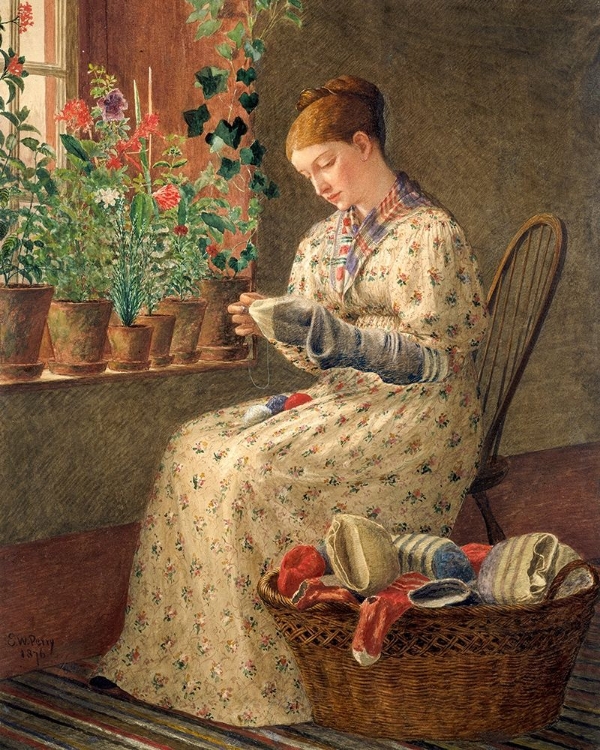 Picture of A MONTHS DARNING 1876