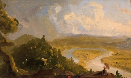 Picture of SKETCH FOR VIEW FROM MOUNT HOLYOKE, NORTHAMPTON, MASSACHUSETTS, AFTER A THUNDERSTORM (THE OXBOW)