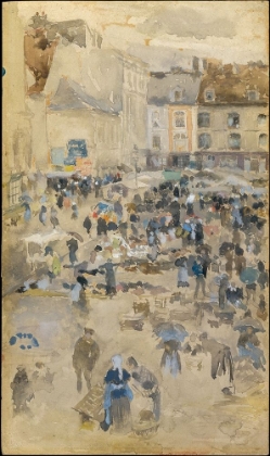 Picture of VARIATIONS IN VIOLET AND GREY—MARKET PLACE, DIEPPE