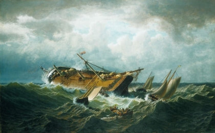 Picture of SHIPWRECK OFF NANTUCKET (WRECK OFF NANTUCKET AFTER A STORM) 1860