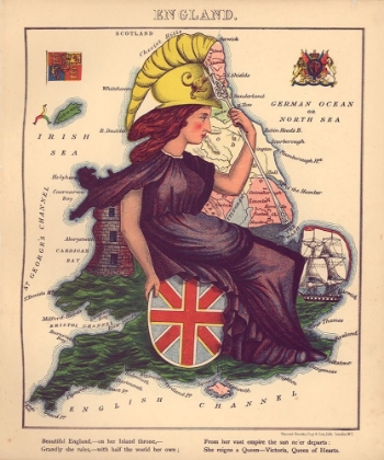 Picture of ANTHROPOMORPHIC MAP OF ENGLAND