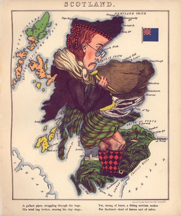 Picture of ANTHROPOMORPHIC MAP OF SCOTLAND