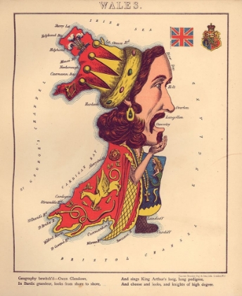 Picture of ANTHROPOMORPHIC MAP OF WALES