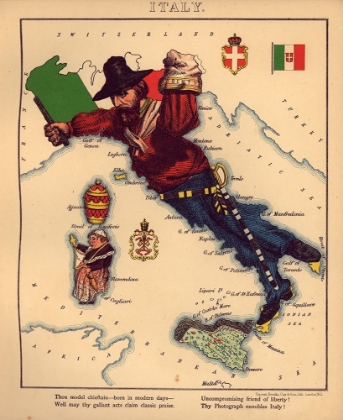 Picture of ANTHROPOMORPHIC MAP OF ITALY