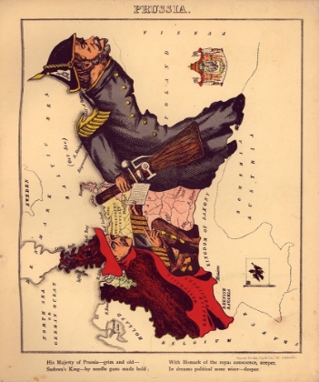 Picture of ANTHROPOMORPHIC MAP OF PRUSSIA