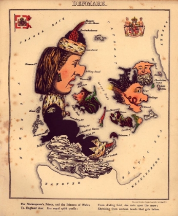 Picture of ANTHROPOMORPHIC MAP OF DENMARK