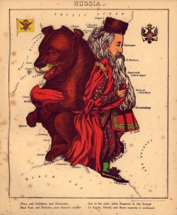 Picture of ANTHROPOMORPHIC MAP OF RUSSIA