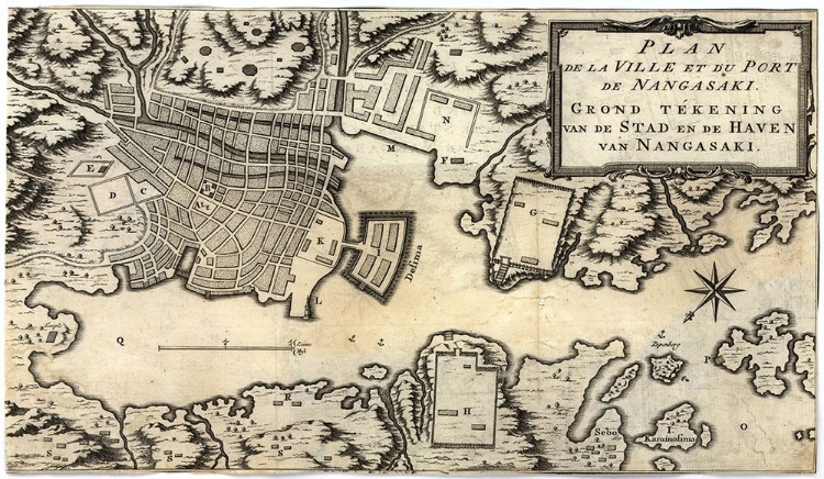 Picture of CITY PLAN OF NAGASAKI-JAPAN IN THE 18TH CENTURY