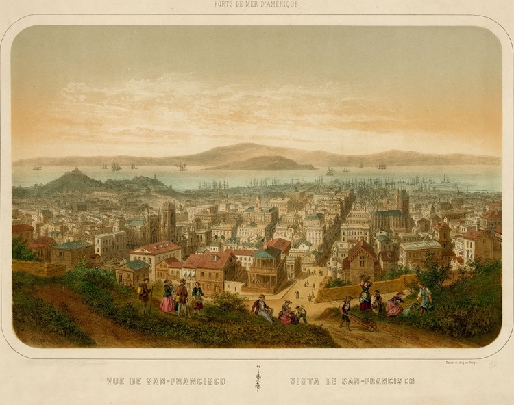 Picture of VUE DE SAN FRANCISCO SEAPORTS OF AMERICA 1860