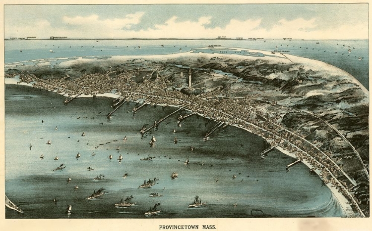 Picture of HARBOR WITH SHIPS AT PROVINCETOWN-MASSACHUSETTS 1910