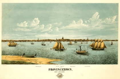 Picture of HARBOR WITH SHIPS AT PROVINCETOWN-MASSACHUSETTS 1877