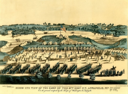 Picture of CIVIL WAR ENCAMPMENT OF UNION FORCES IN ANNAPOLIS. MARYLAND 1863