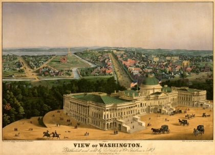 Picture of VIEW OF CAPITOL IN WASHINGTON-DC 1852