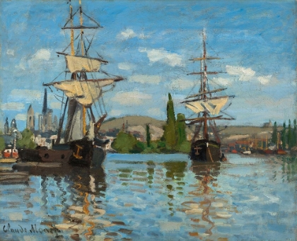 Picture of SHIPS RIDING ON THE SEINE AT ROUEN