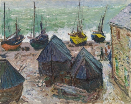 Picture of BOATS ON THE BEACH AT ÉTRETAT