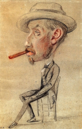 Picture of CARICATURE OF A MAN WITH A BIG CIGAR