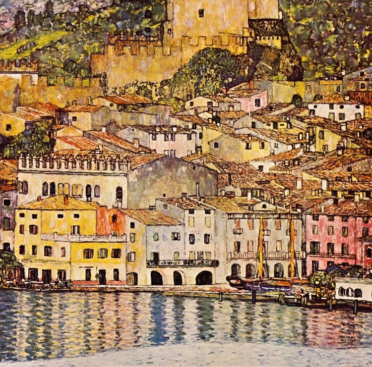 Picture of MALCESINE ON LAKE GARDA 1913