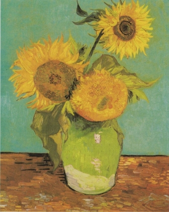 Picture of VASE WITH THREE SUNFLOWERS