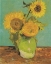 Picture of VASE WITH THREE SUNFLOWERS