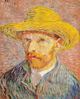 Picture of SELF-PORTRAIT WITH A STRAW HAT (1887) 