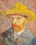 Picture of SELF-PORTRAIT WITH A STRAW HAT (1887) 