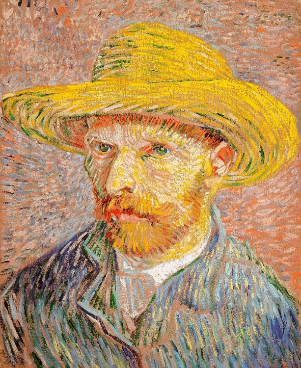 Picture of SELF-PORTRAIT WITH A STRAW HAT (1887) 